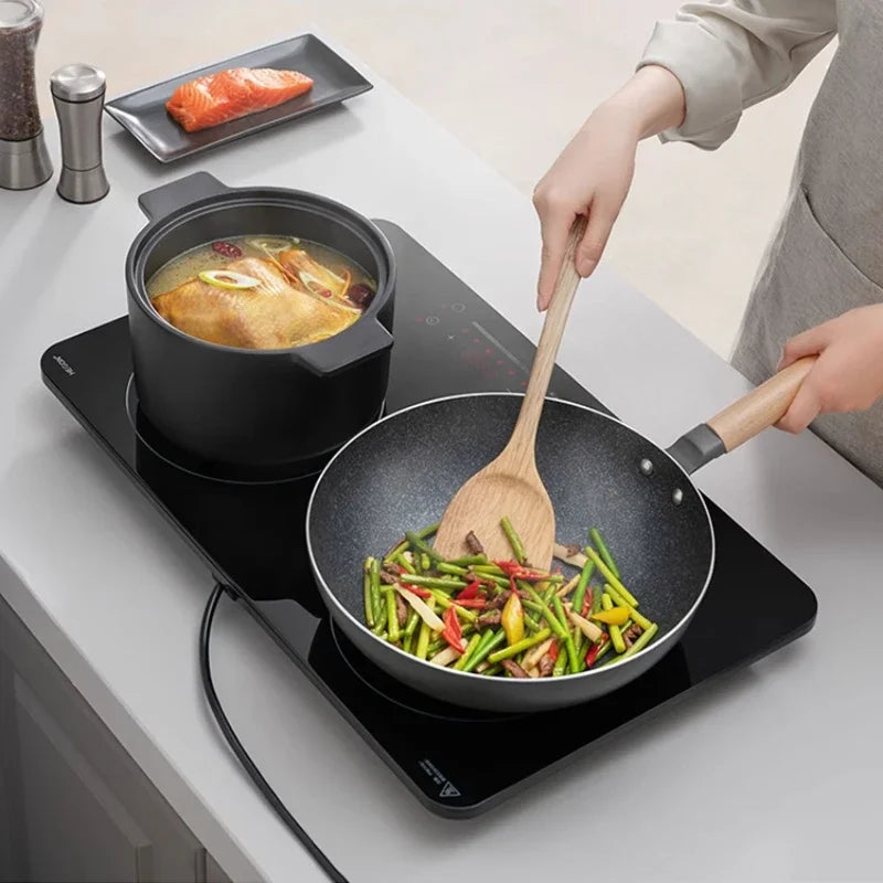 3500W Double Burner Induction Cooker High Power Even Heat Cooking Mobile Electric Stove Fogão De Indução Frete Grátis