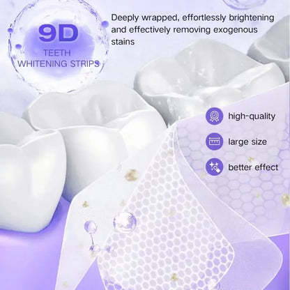 Teeth Whitening Kit - 5X LED Light Tooth Whitener, Mouth Trays, 3 Remineralizing Gel and 56 Teeth Whitening Strips