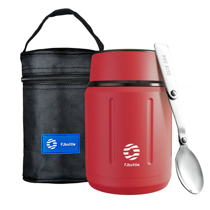 Fjbottle 500ml Food Thermos,  316 Stainless Steel Vacuum Insulated Food Jar With Spoon Kids Lunch Box