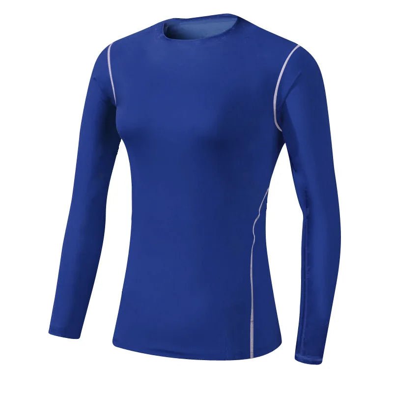 Women's tight-fitting T-shirt for sports fitness yoga training sweat-wicking breathable quick-drying compressed long-sleeved top