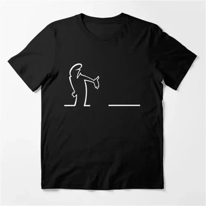 Funny Meme Tops Creative La Linea The Line Osvaldo Cavandoli TV T-Shirt Men Fashion Women's T Shirts Streetwear Tee Casual Tops