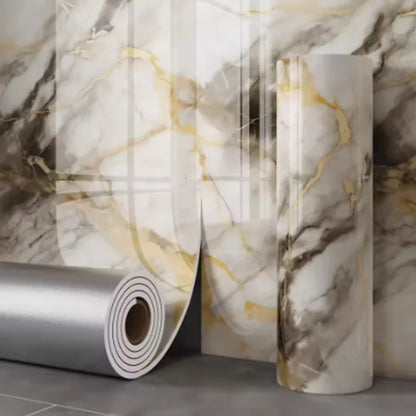 1 Roll Marble Thick Foam Bedroom Wallpaper Imitation Tile Self-Adhesive Bathroom Waterproof Wall Sticker Living Room Decoration