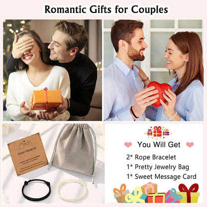 Couples Bracelets To My Men, Boyfriend, Girlfriend, My Love - Anniversary Valentines Day Birthday Christmas Gift for Him and Her