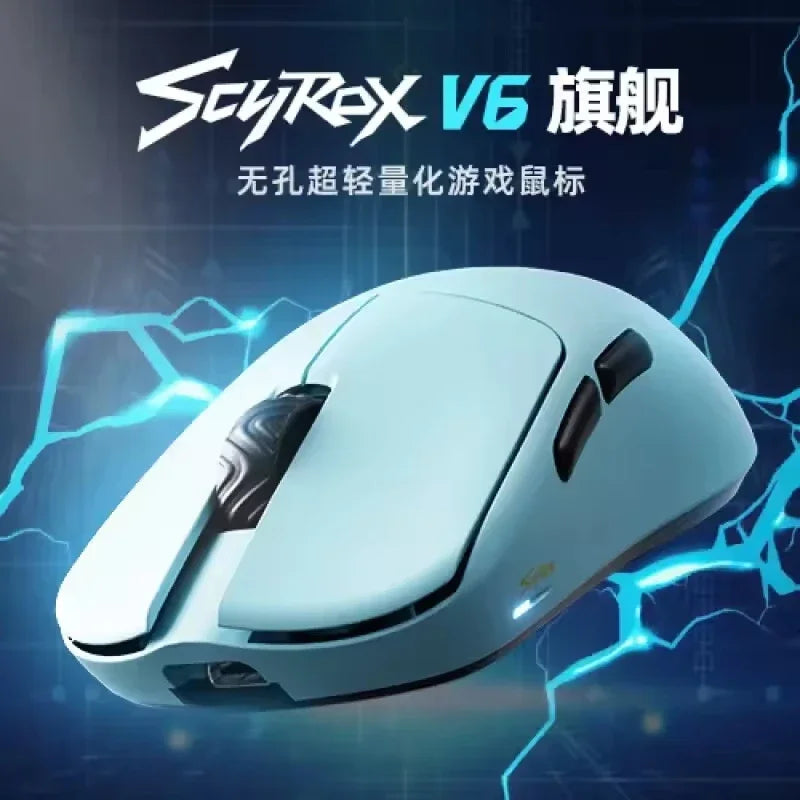 Scyrox V6 8000Hz wireless three-mode mouse,Paw3950 sensor 30000DPI wired lightweight mouse gamers Computer Laptop accessory.