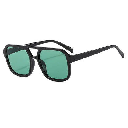 Vintage Double Bridge Yellow Sunglasses Women Oversized Square Frame Luxury Shades Sun Glasses Female Pilot Eyewear