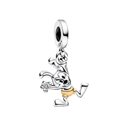Disney Plata De Ley 925 Silver Charm Monster Activity Flowers Pendant Beads Original Women Bracelets Bangles DIY Jewelry Gift