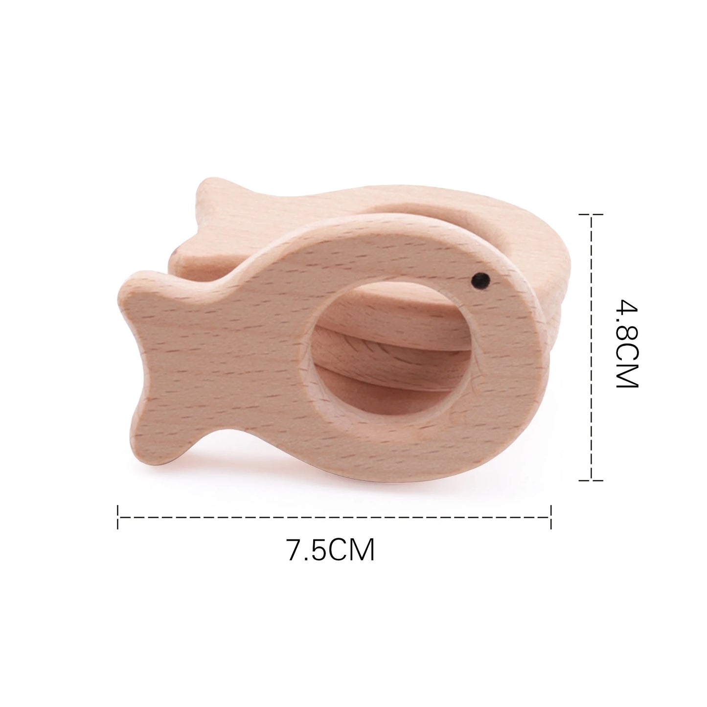 10pc Baby Wooden Teether Beech Bee Pacifier Teeth Pendant Wooden Baby Gym Toys Montessori Animals Baby Products Newborn Gift Kid