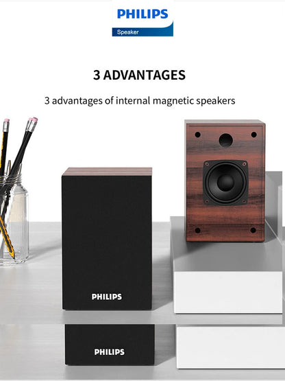 Philips SPA20 Bluetooth Speakers Indoor Portable Wireless Loudspeaker Music Player With Microphone HiFi Stereo Sound Subwoofer