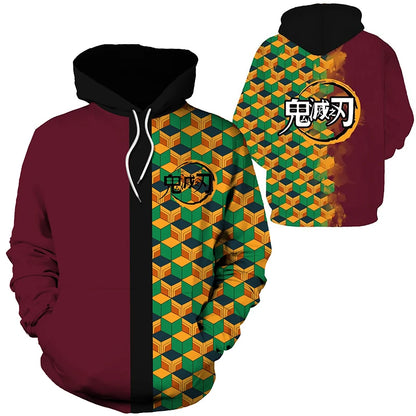Anime Demon Slayer Kimetsu No Yaiba 3D Hoodies Men Fashion Long Sleeve Sweatshirts Women Casual Harajuku Streetwear Pullovers
