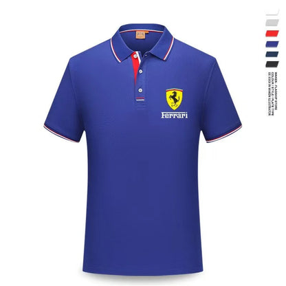 For Ferrari F430 Stradale 458 488 612 F12 High Quality F1 Racing Team Sport Training Short-sleeved Summer Men Women POLO T-shirt