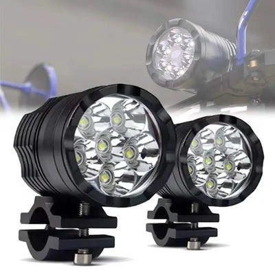 Motorcycle Led Headlight 6LED Driving Spot Light Fog Lights External Auxiliary Lamp LED Bulbs Motorcycle Accessories