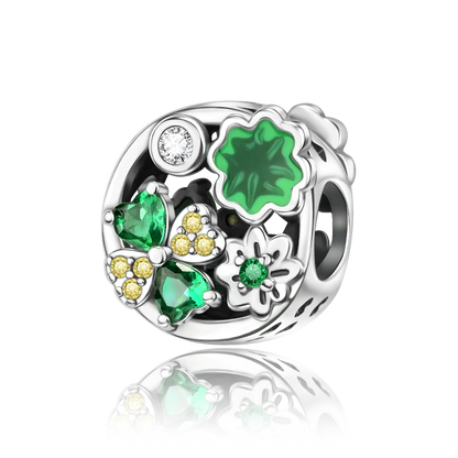 Lucky Clover Series Bead 925 Sterling Silver Original Charms Fit Pendant Charm Bracelet Dangle for Women DIY Fine Jewelry Making
