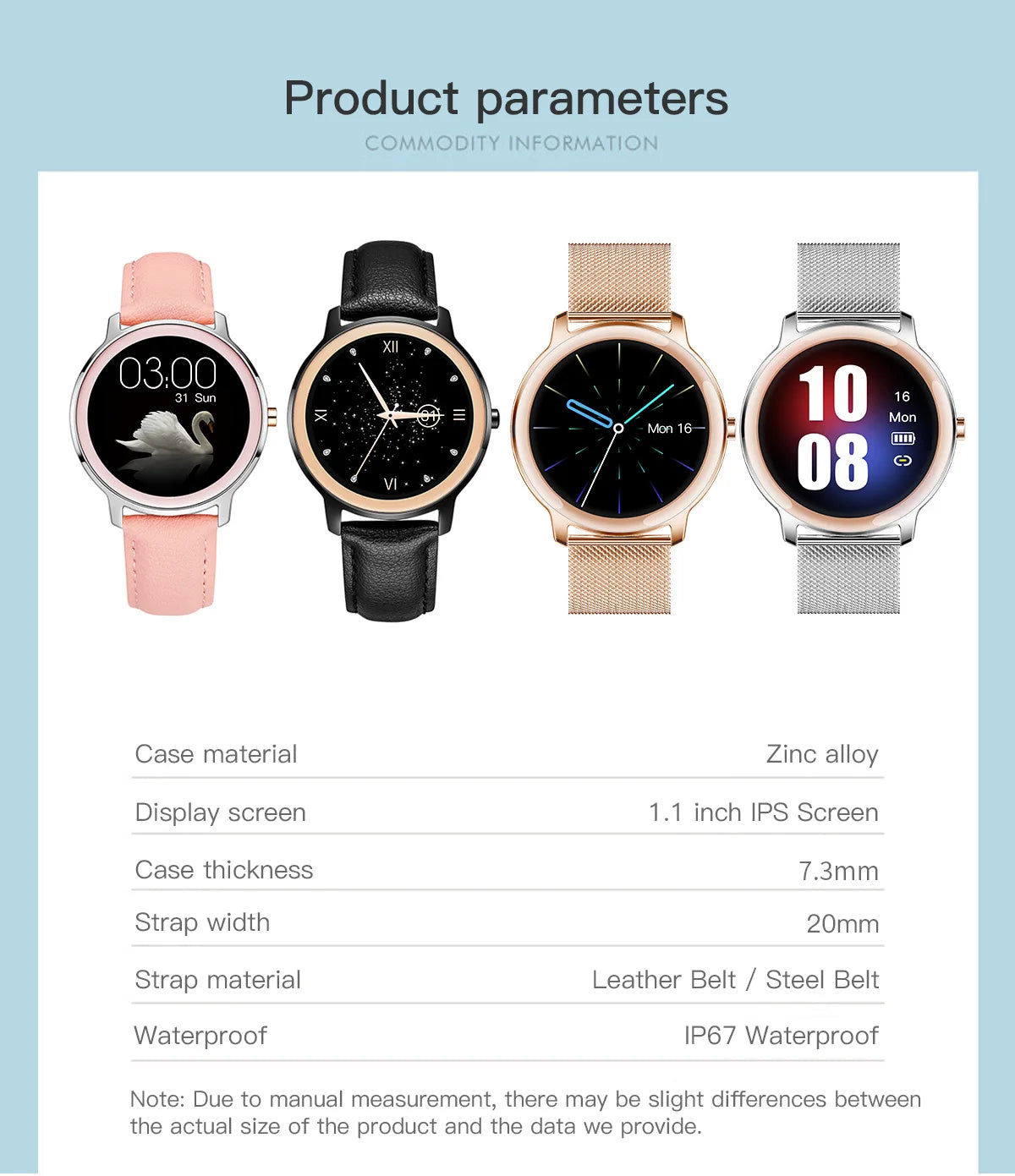 1.69 Inch Smart Watch, Multiple Function, Heart Rate Monitor, Fitness Bracelet, Smart Notification, IP67 Waterproof Smartwatch