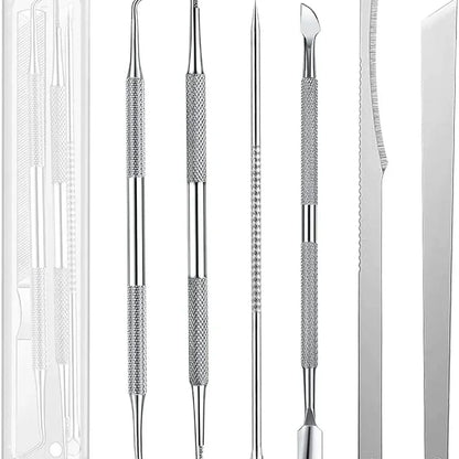 Premium Foot Care Kit 8Pcs Callus Remover File Dead Skin Shaver Cuticle Pusher Pedicure Tool for Hard Tough Skin Beauty Health