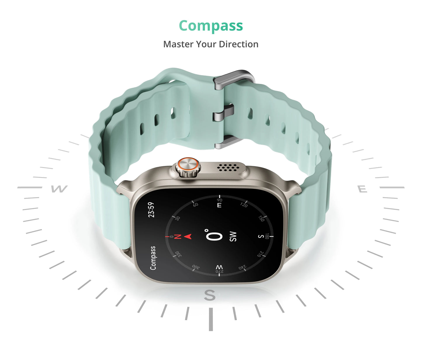 realme Watch 5 Smart Watch 1.97" 2D Flat AMOLED Display Compass & Independent GPS with 5 GNSS 14-day Battery Life NFC Card IP68