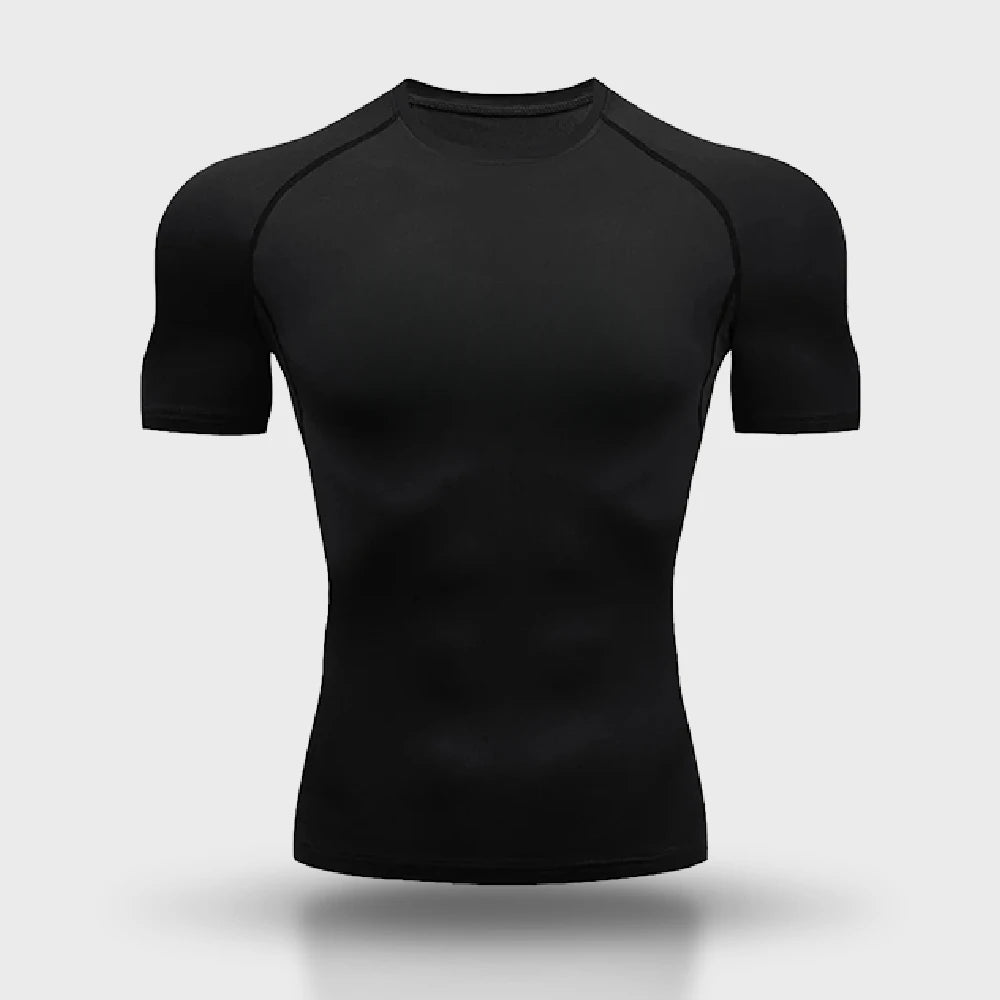 Summer Sports Quick-dry Compression Fitness Men T-shirt Outdoor Exercise Running Boxing Training Adult Short-sleeve Clothing Top
