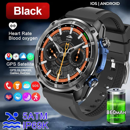 HD Vision DT G1 Smart Watch Ultra-clear Display GPS Navigation 4GB Storage Offline Map Bluetooth call Sports Health Monitoring