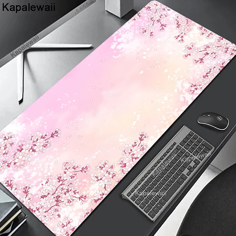 Comouter Mouse Pad Large Sakura Mousepads Office Deskmat XXL Table Carpet Natural Rubber Mousemat Keyboard Mats 80x30cm Mousepad