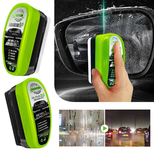 Car Glass Oil Film Remover Window Windshield Polishing Sponge Brush Automotive Glass Sponge Cleaning Brush For Car Cleaning