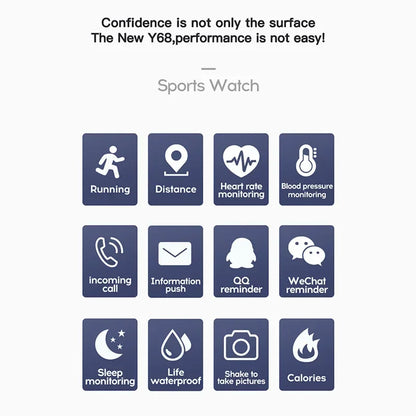 Series 7 Smartwatch for Men & Women - i7/Y68 Pro Fitness Tracker with Heart Rate & Calorie Counter
