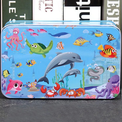 200 Pieces Puzzles for Kids Cartoon Animal Mermaid Jigsaw Puzzle Toy Learning Educational Toys for Children Montessori Games