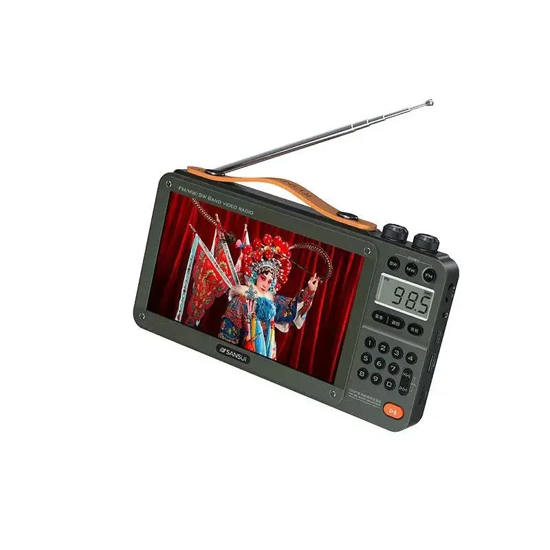 SANSUI F51 High-definition Screen Portable Speakers Multifunctional BT Retro Digital FM Radio MP3 Player USB TF/Recording