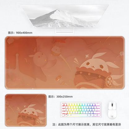 Genshin Impact Postcard Mouse Pad Large Custom Computer Keyboard Game Pads Home Office Desktop Mat