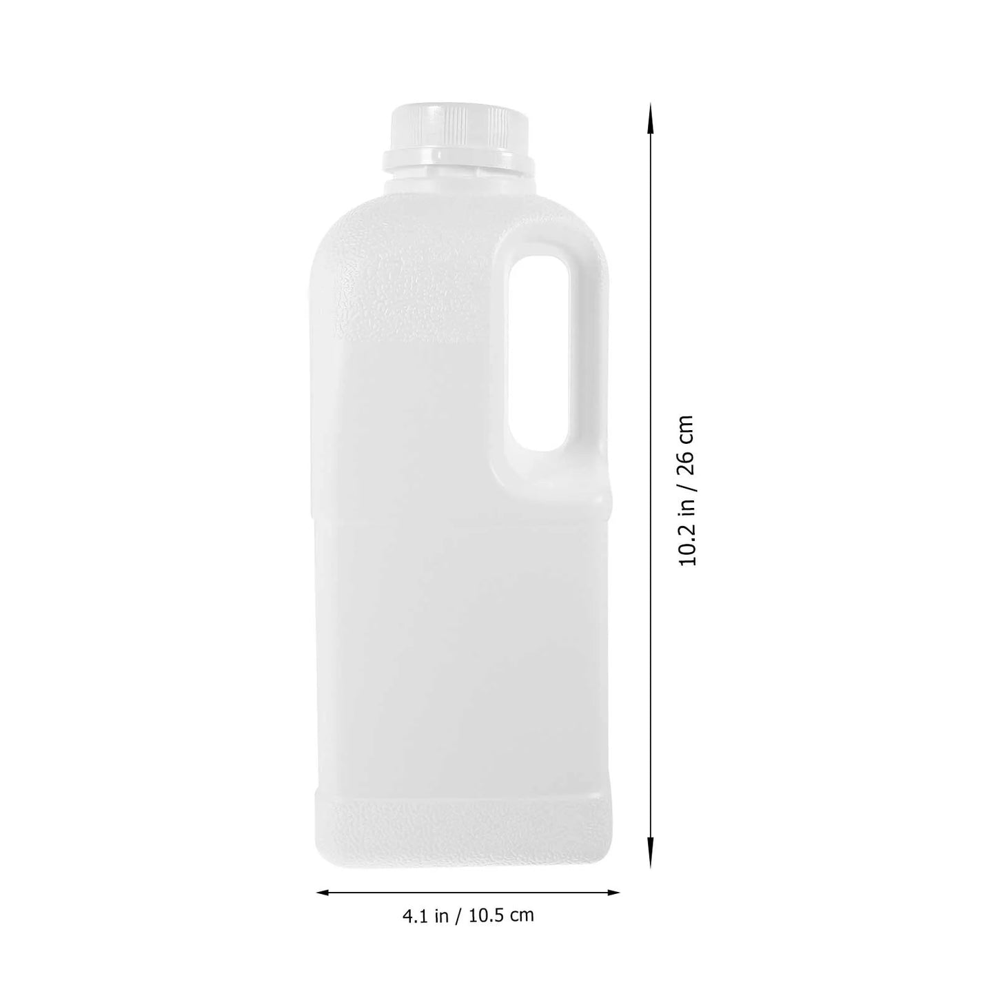 3 Pcs Food Plastic Containers 2L Square Milk Bottles With Handle Storage Jugs Beverage Dispensers Reusable Leak Proof Water