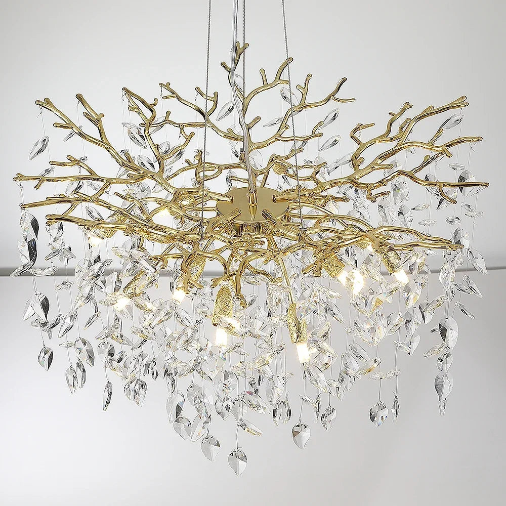Modern Luxury Crystal Chandelier For Living Dining Room Bedroom High Quality Decoration Gold/Silver Indoor Lighting Fixtures