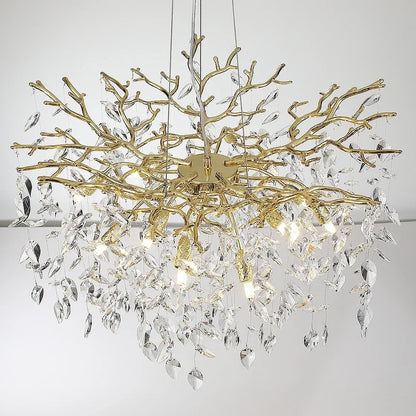 Modern Luxury Crystal Chandelier For Living Dining Room Bedroom High Quality Decoration Gold/Silver Indoor Lighting Fixtures