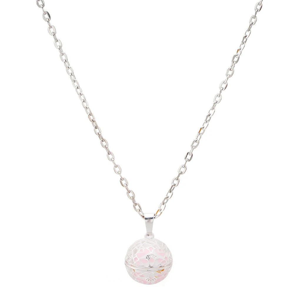 Gradient Cloisonne Aromatherapy Hollow Cage Necklace Essential Oil Diffuser Locket Pendant Music Ball Simple Women Jewelry Gift