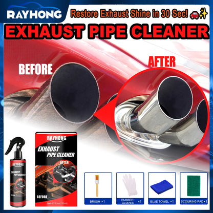 Car Exhaust Pipe Cleaner Metal Polish Rust Remover 120ml Kit Motorcycle Maintenance Tool Automotive Detail Spray Restore Shine