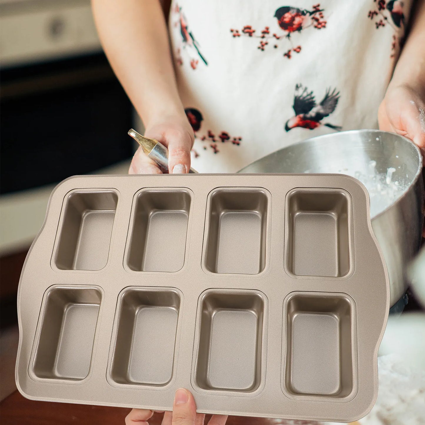 Loaf Bread Baking Pan Carbon Steel Non-Stick Multi-Cavity Cake Mold For Oven Breakfast Muffin Tin Kitchen Baking Supply