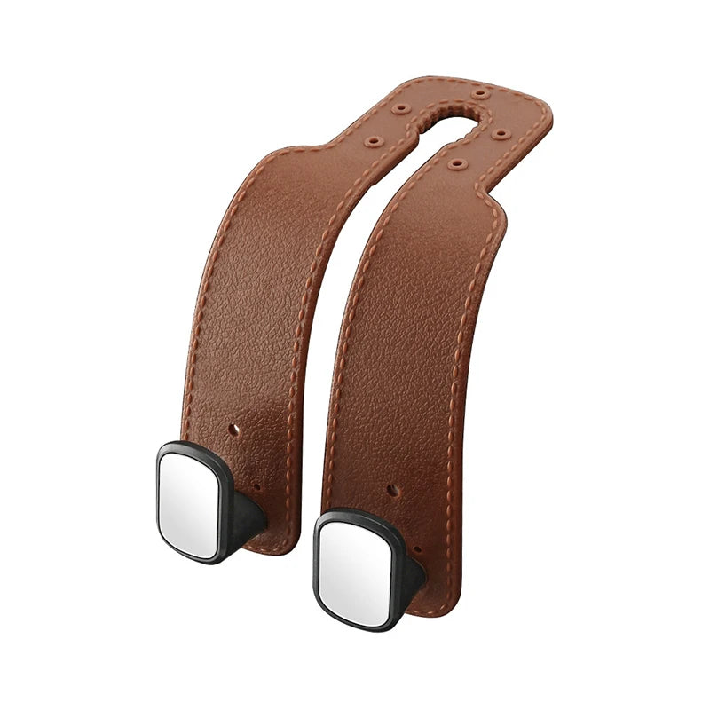 High Quality Car Headrest Hook Leather Hidden Back Hanger Storage Holder Quality  Large Load-Bearing Alloy Hook Hanger Universal