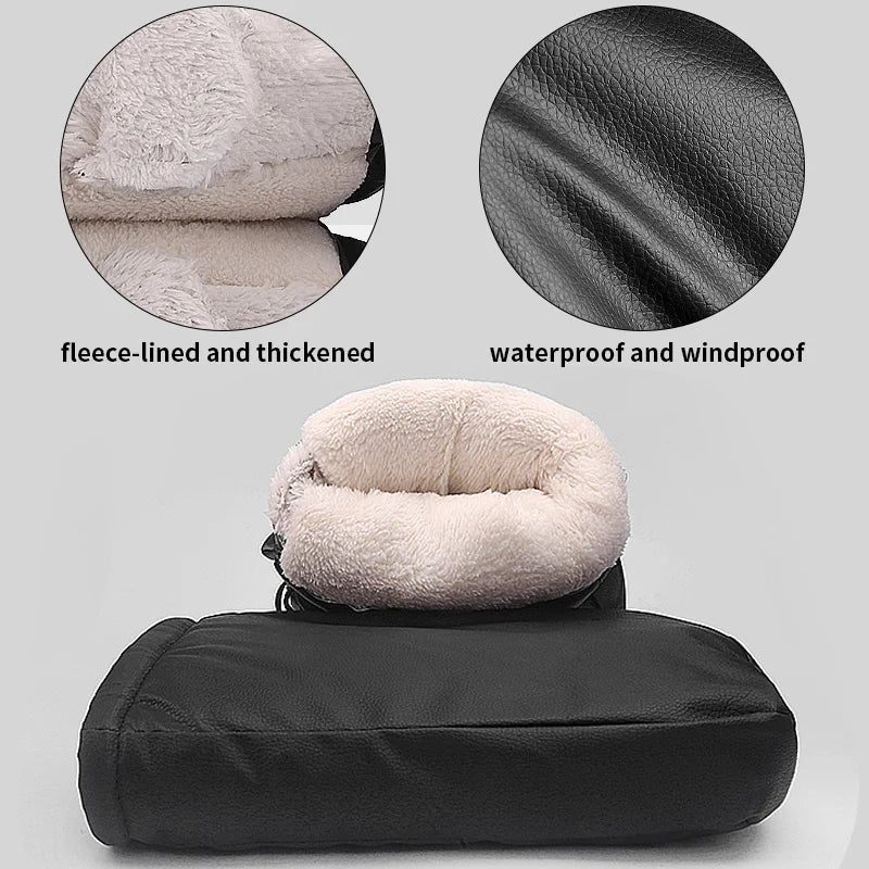 2pcs Handlebar Muffs Motorcycle Windproof Winter Mitts Warmer Gloves Waterproof Handmuffs Bicycle Handle Hand Warm Motor Bike