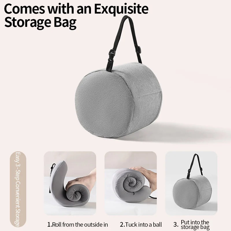 1pc Car Interior U-shaped Pillow, Neck Support Hooded Travel Portable Airplane Neck Pillow, Memory Foam Travel Pillow, Foldable