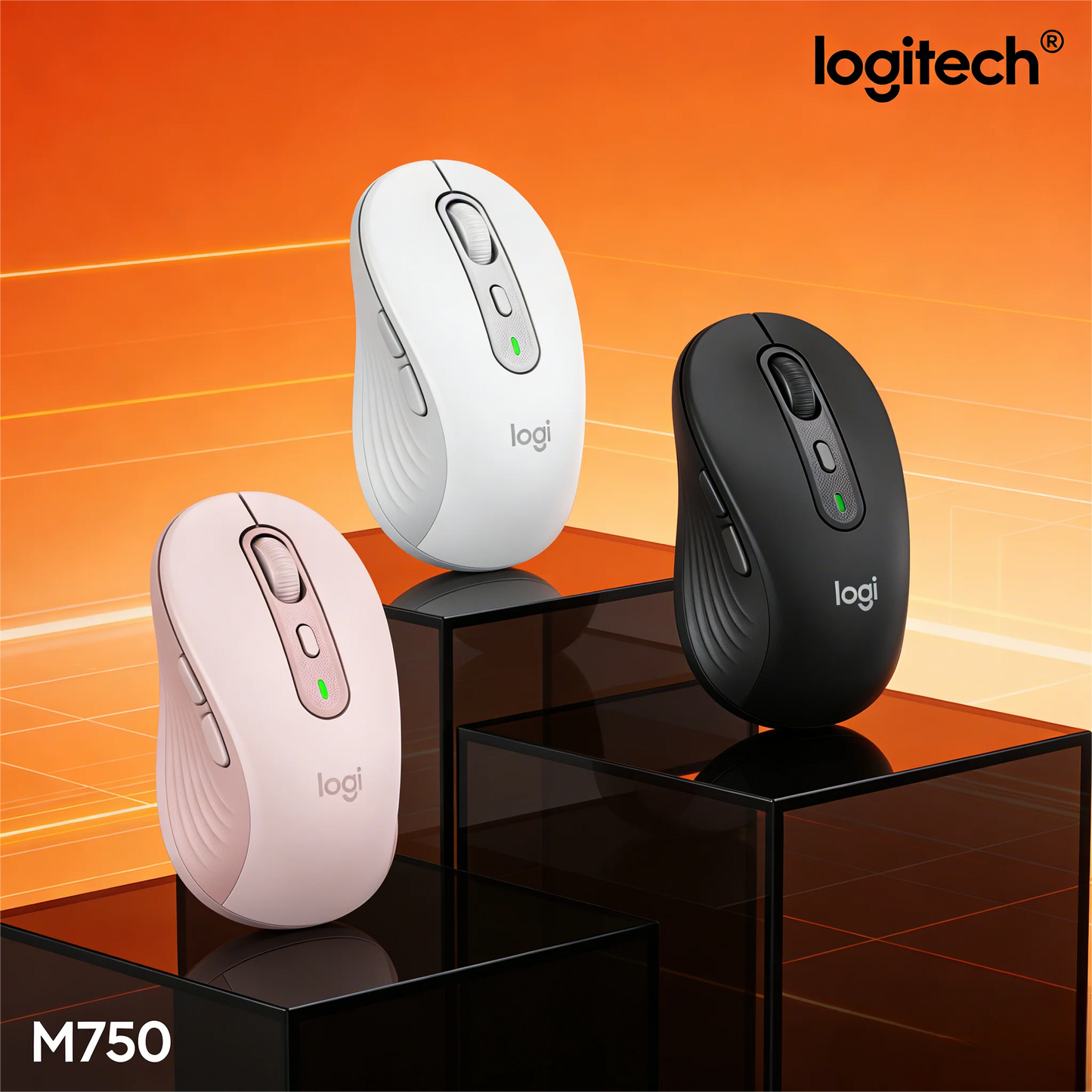 Logitech M750 Wireless Mouse Silent Click, Bluetooth/2.4GHz, Ergonomic, Multi-Device, Compatible with PC Laptop Office Home