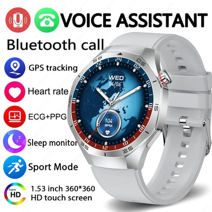 2026 New Watch 5 Pro GPS Track Smart Watch Men 360*360 AMOLED Screen NFC BT Call Waterproof Health Monitor Man Smartwatches IOS