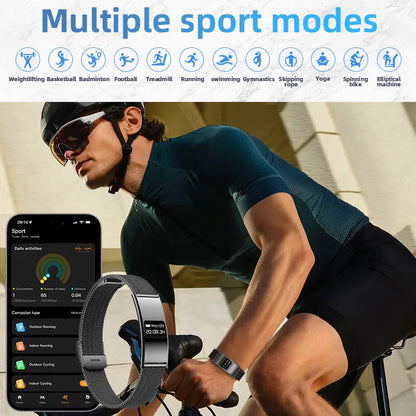 LIGE New 2.8mm Ultra-thin Smart Wristbands Heart Rate Health Monitoring Smart Bracelet Waterproof Sports Electronic Smart Watch