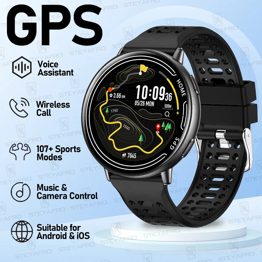 Smart Watch for Men Women Built-in GPS Fitness Watch with BT Calls 100+ Sport Modes IP68 Waterproof Smartwatch for Android iOS