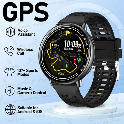 Smart Watch for Men Women Built-in GPS Fitness Watch with BT Calls 100+ Sport Modes IP68 Waterproof Smartwatch for Android iOS