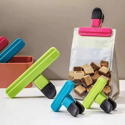 1/3pcs Portable Silicone Food Bag Clips – Kitchen Storage & Travel Essential for Sealing Snacks, Coffee, and Pet Food