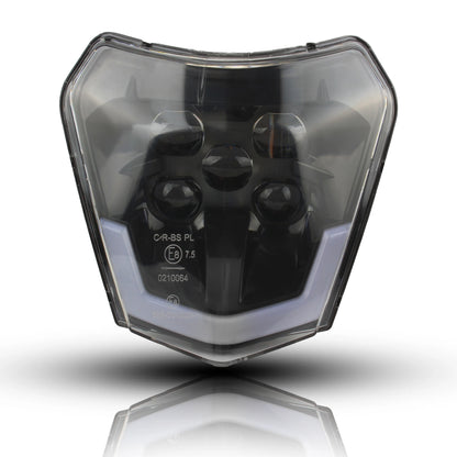 for KTM EXC Motorcycle Led Headlight XC SX XCW SXF XCW Supermoto Head Lamp Fairing Dirt Bike Motocross Enduro Accessories