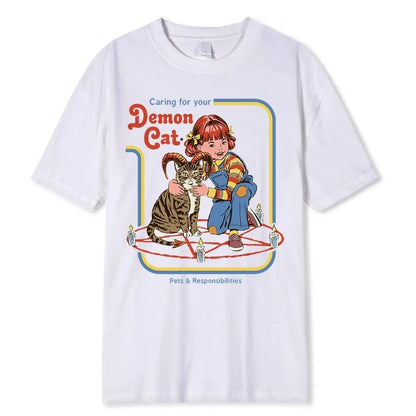 Horror Comic Series Sell Your Soul Economics For Children Men Tshirts T Shirts Loose Tee Clothing Street T-Shirt