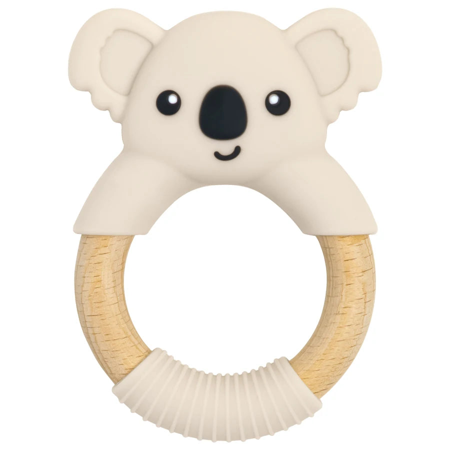 1PC BPA Free Koala Wood Ring Kids Teething Rodent Infant Baby Teether Toys Baby Gym Mobile Rattles Newborn Educational Toys