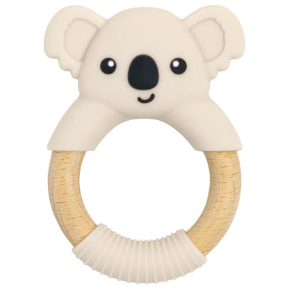 1PC BPA Free Koala Wood Ring Kids Teething Rodent Infant Baby Teether Toys Baby Gym Mobile Rattles Newborn Educational Toys