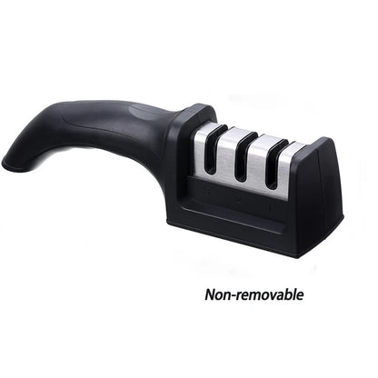 Level 3 Quick Sharpening Tool Knife Sharpener With Anti-slip Base Kitchen Accessory Small Tools Stone Knives Accessories Dining