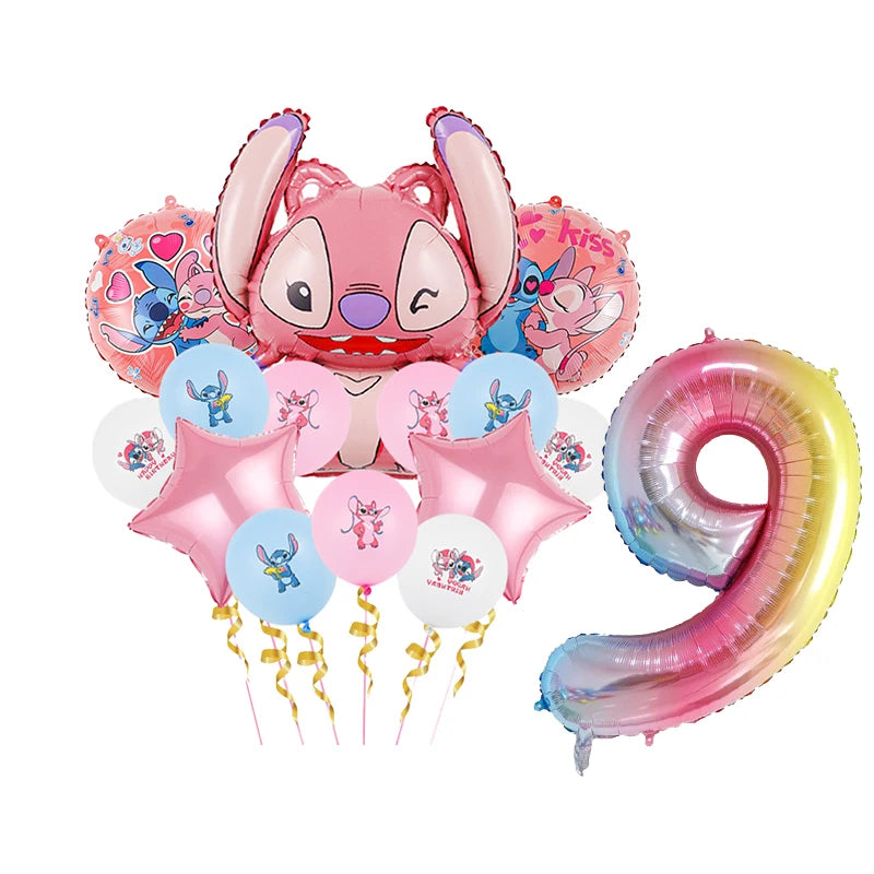 Disney Stitch Birthday Party Balloons Lilo & Stitch Balloon Sets Baby Shower for Kids Birthday Party Decorations Supplies Gifts