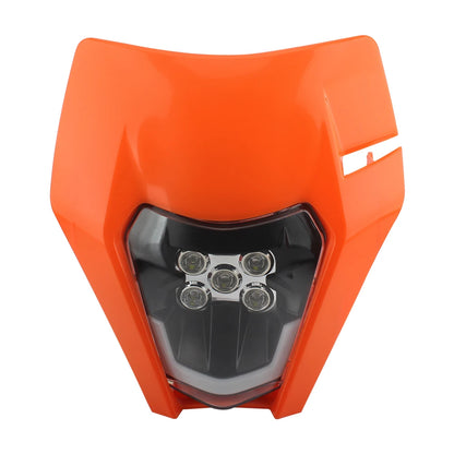 Motorcycle Headlight Plate LED Headlamp for KTM EXC EXCF SX XC 150 250 350 450 Fairing Dirt Bike Motocross Accessories Enduro