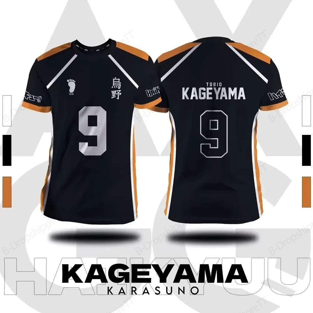 Jersey Haikyuu Fukurodani Hinata Anime 3D Print T-shirt Men Women Fashion Plus Size Short Sleeve Tops Tees Sports Tshirt Kids
